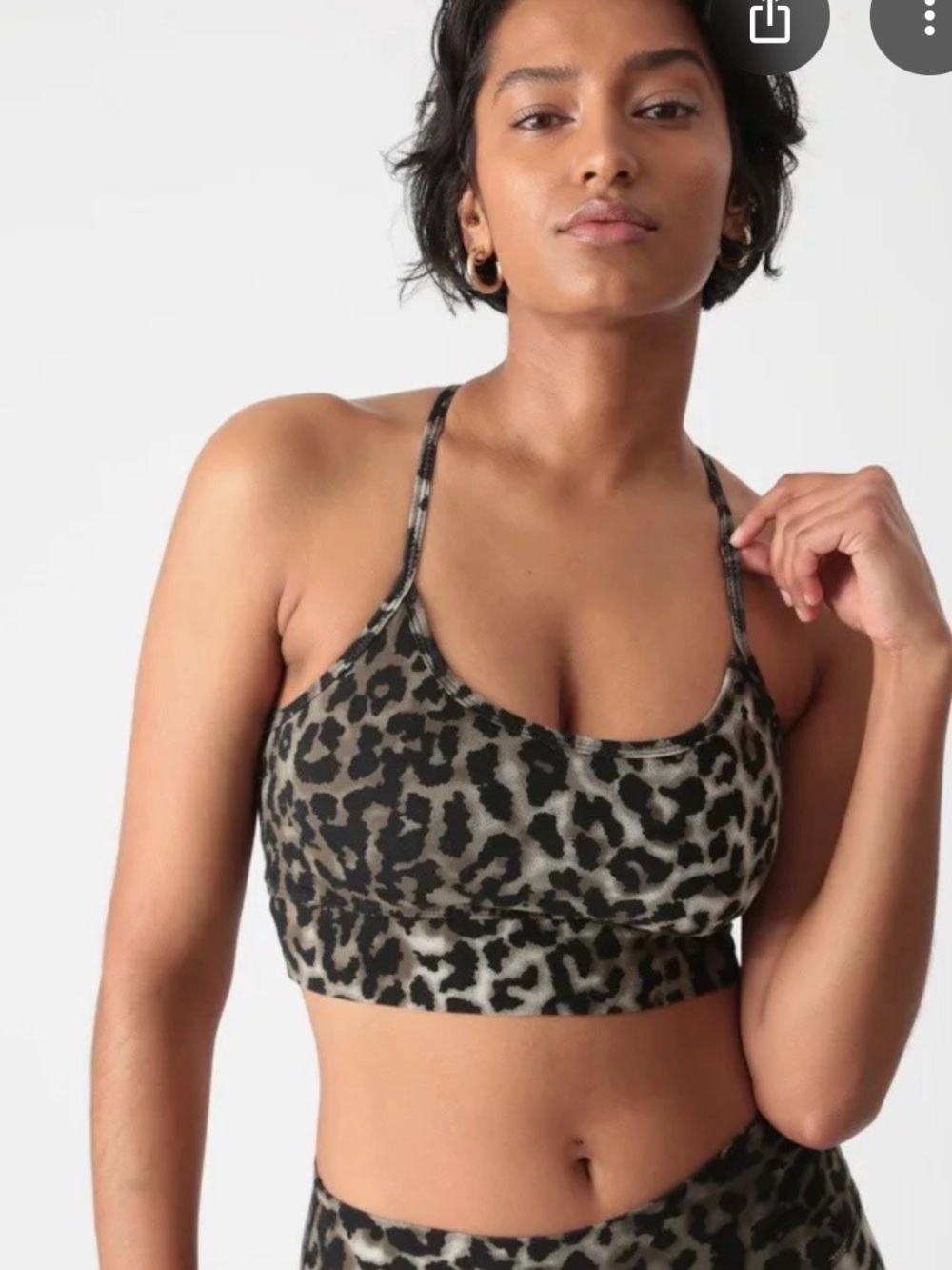Electric & Rose Leopard Print Mis Bralette - Black & Tan
